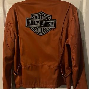 Harley Davidson Motorcycle Jacket L Women Orange